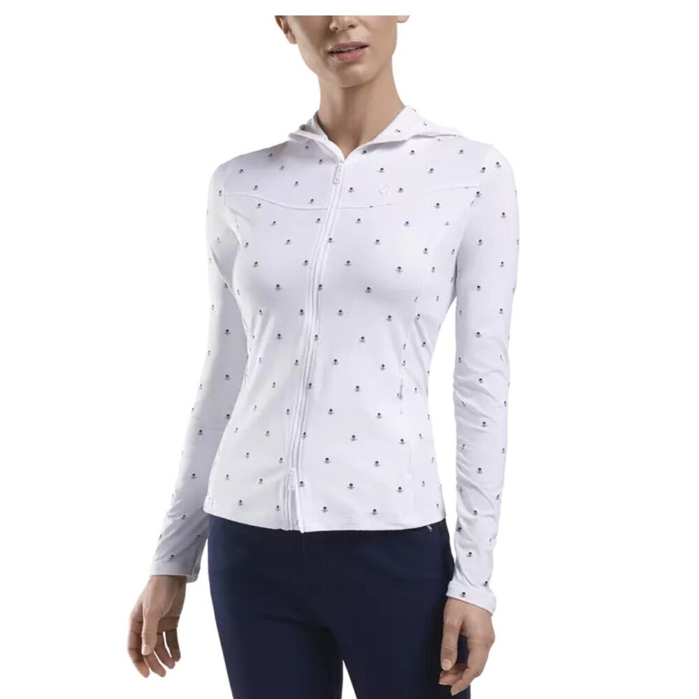 G/FORE Women's White Jacket with Navy Dots
